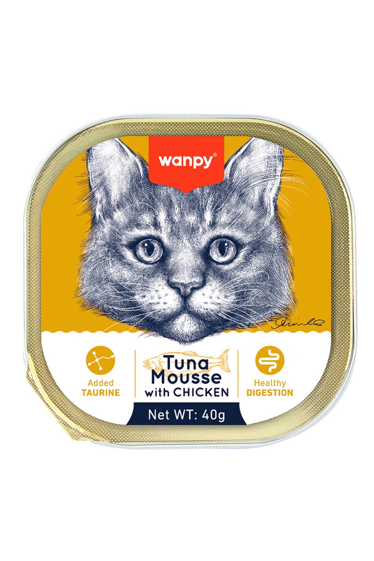 Wanpy Kedi 40g 6'lı Ton Balıklı & Tavuklu Alutray Yaş Mama