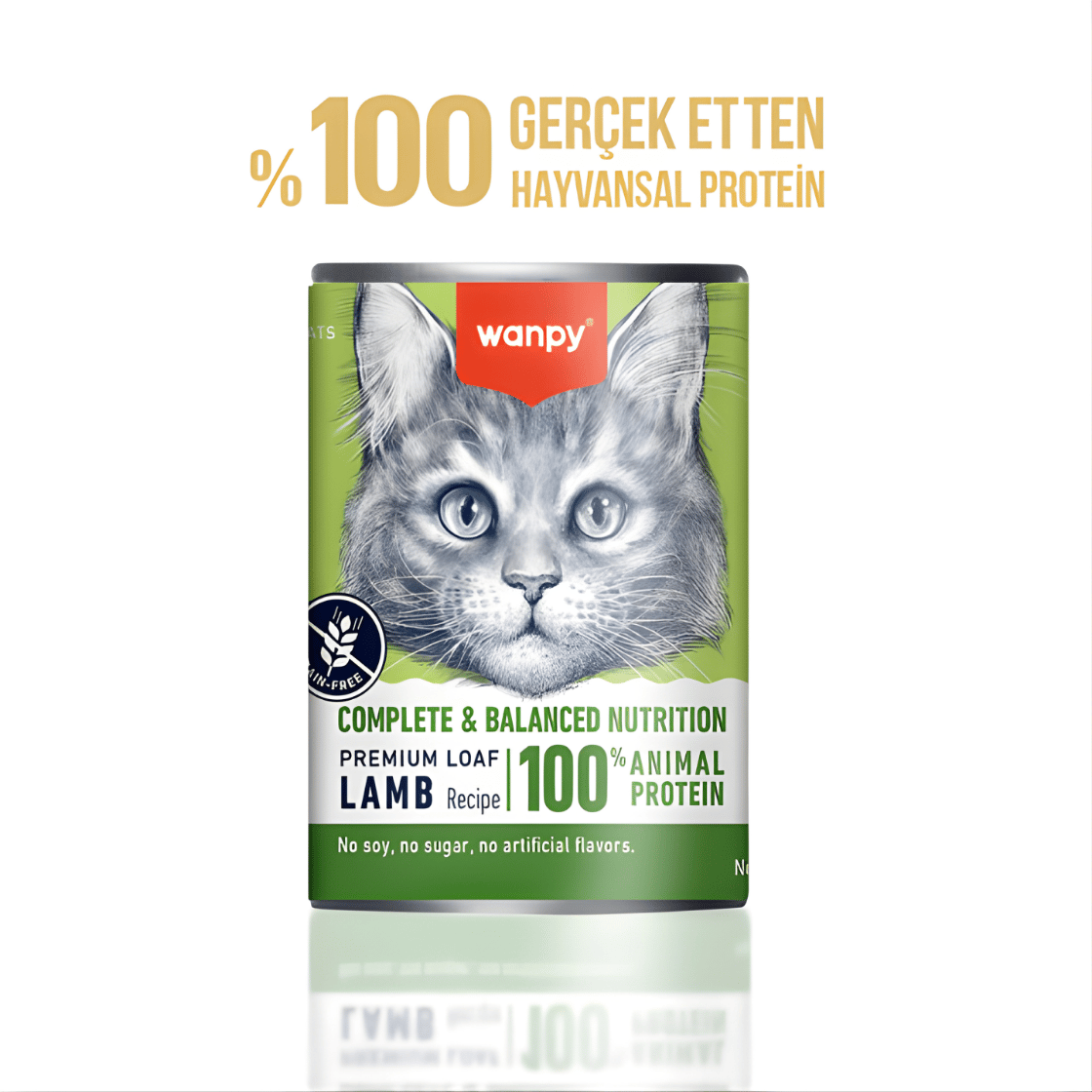 Wanpy Tahılsız %100 Kuzulu Kedi Konservesi 375 gr