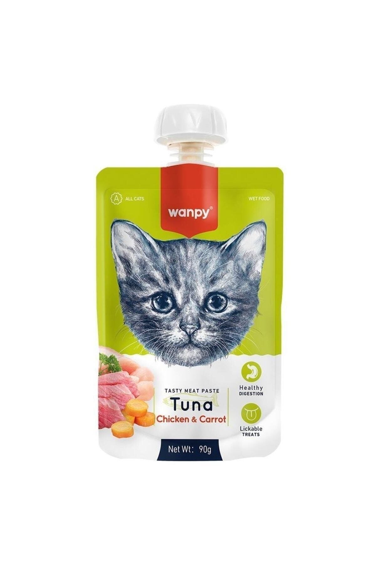 Wanpy Taze Ton Balıklı & Tavuklu Ezme Kedi Maması 90 g