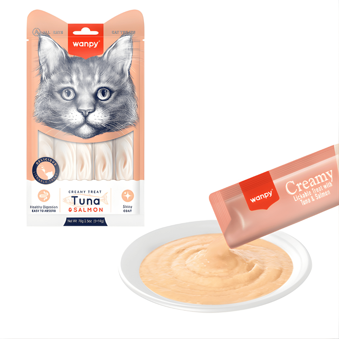 Wanpy Ton Balığı & Somon Sıvı Ödül Maması 5x14 gr.