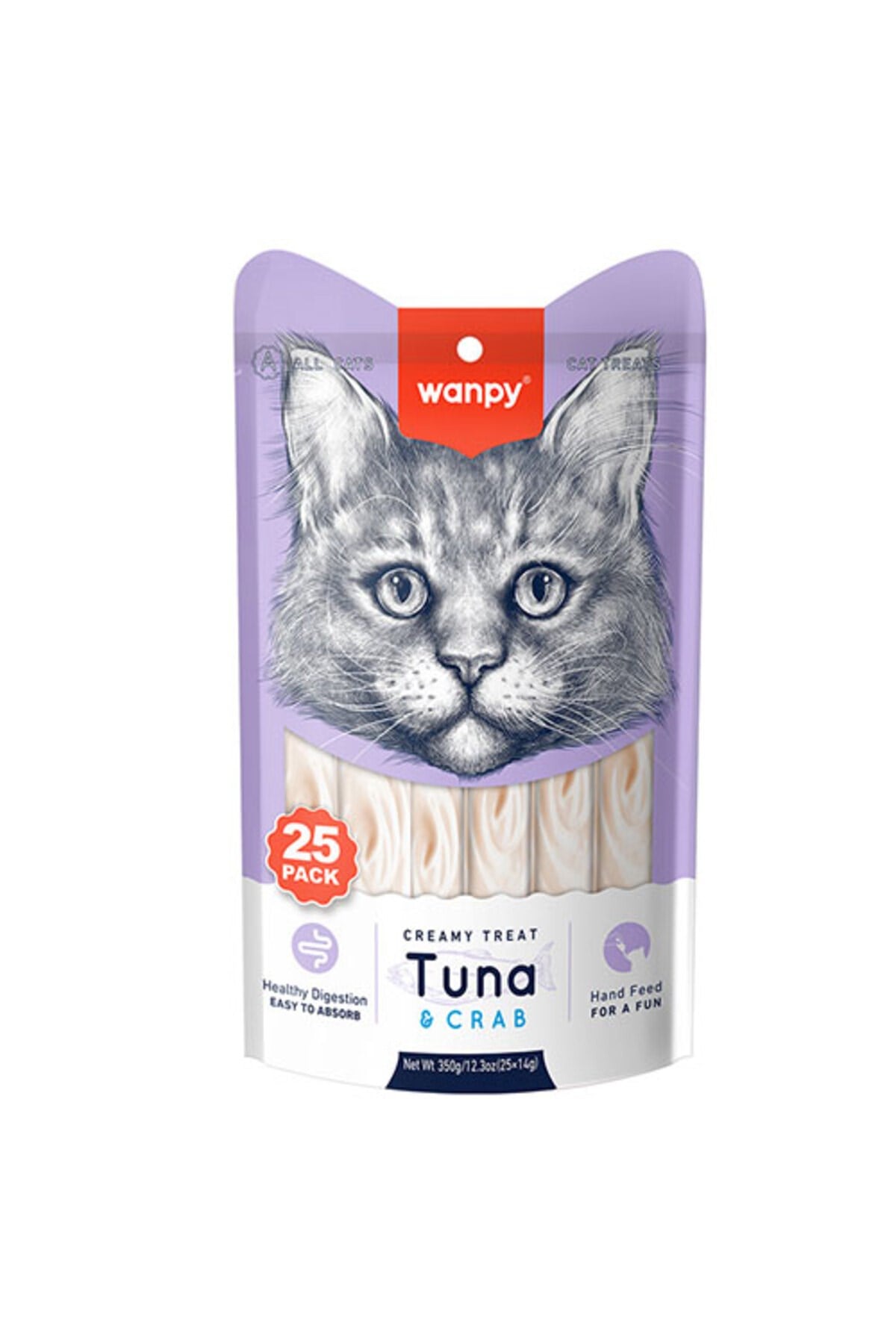 Wanpy Ton Balık Ve Yengeçli Krema Kedi Ödülü 25x14 gr