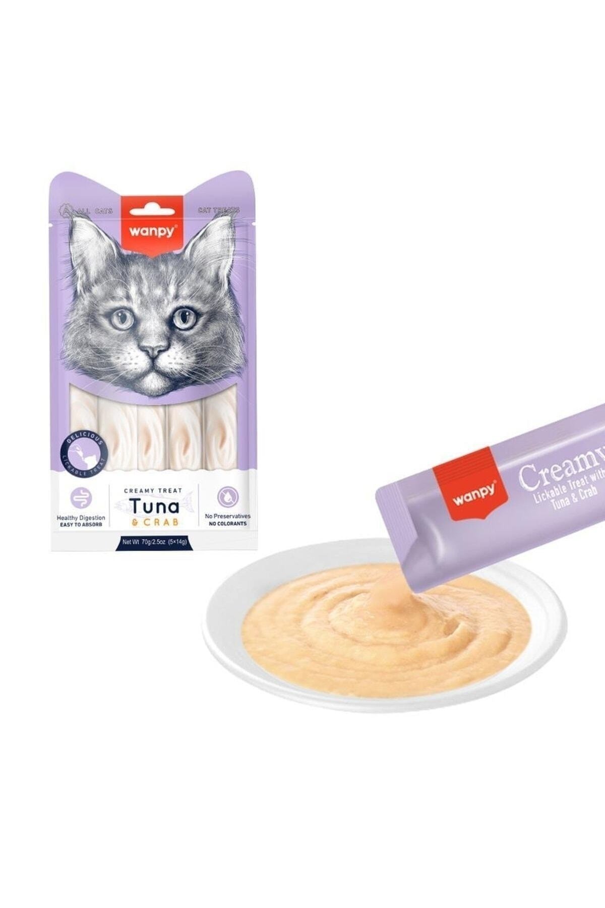 Wanpy Ton-yengeç Krema Likit Kedi Ödülü 5x14gr