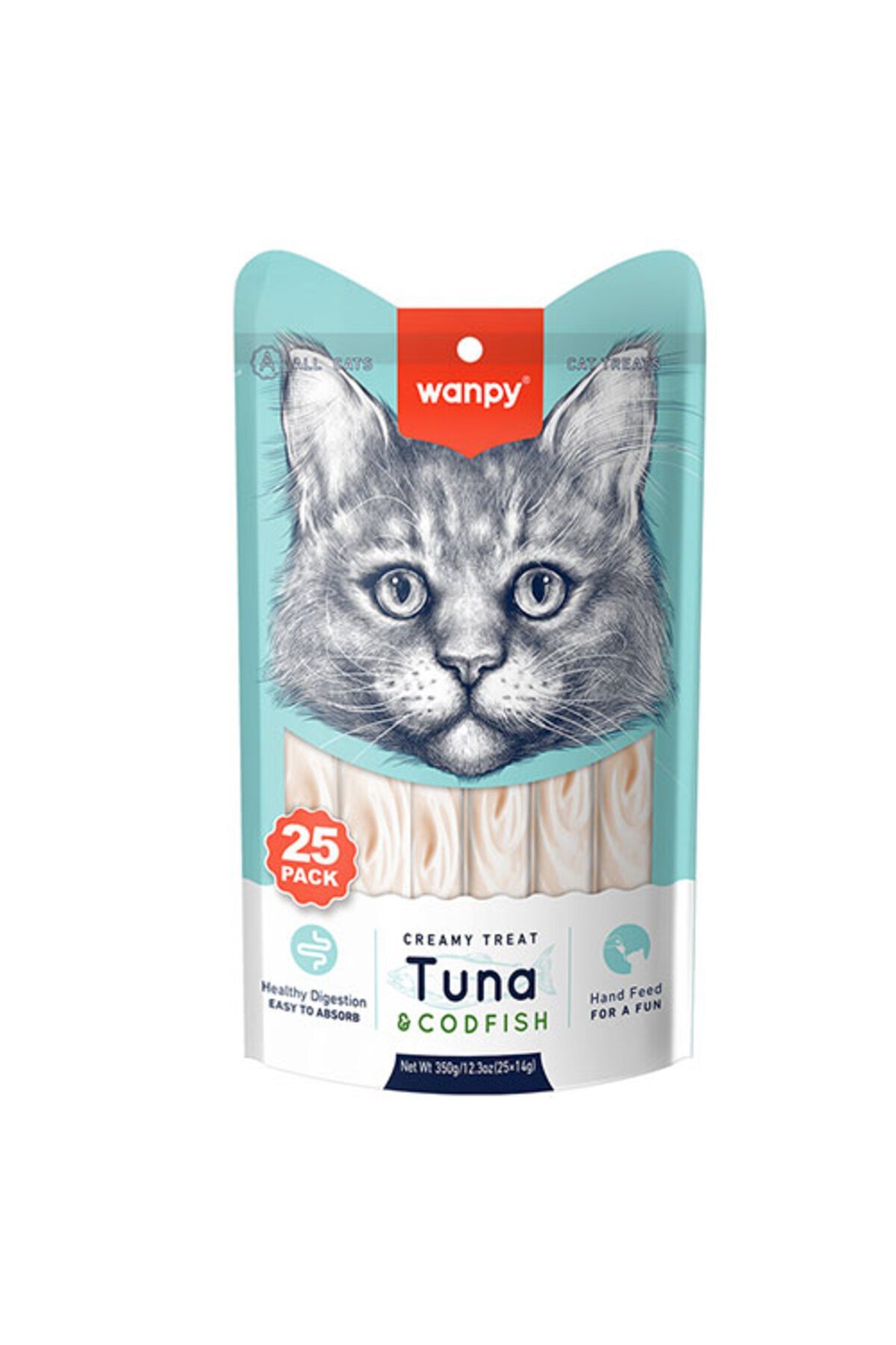 Wanpy Ton&morina Balıklı Krema Kedi Ödülü 25x14 G