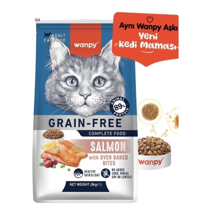 Wanpy Wanpy Tahılsız Somonlu Yetişkin Kedi Maması 8 Kg