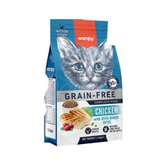 Wanpy Wanpy Tahılsız Tavuklu Yavru Kedi Maması 1,5 Kg