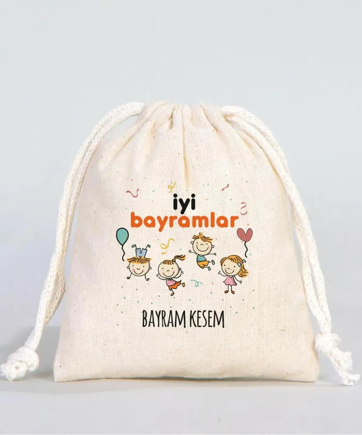 bayram kesem baskılı bayram çocuk para kesesi
