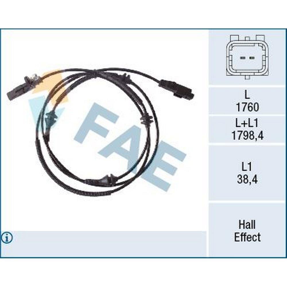 ABS KABLOSU SENSORU ARKA 407 C5 III C6 3.0 V6 2.2HDI 2.7HDI 1.8 2.0 1.6HDI 2.0HDI 04>
