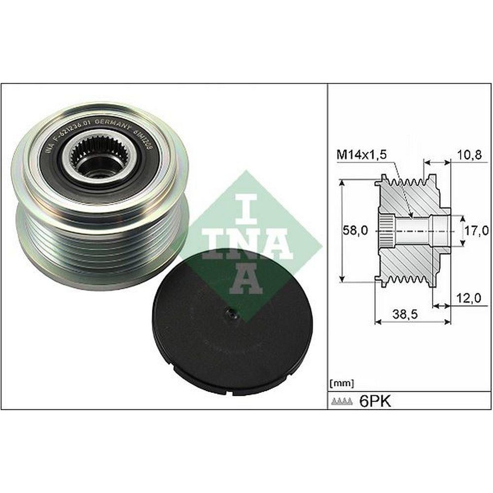 ALTERNATOR GERGI RULMANI (6 KANALLI) COROLLA AURIS 1,4 D4D 2012>  YARIS 1,4 D4D 2011>