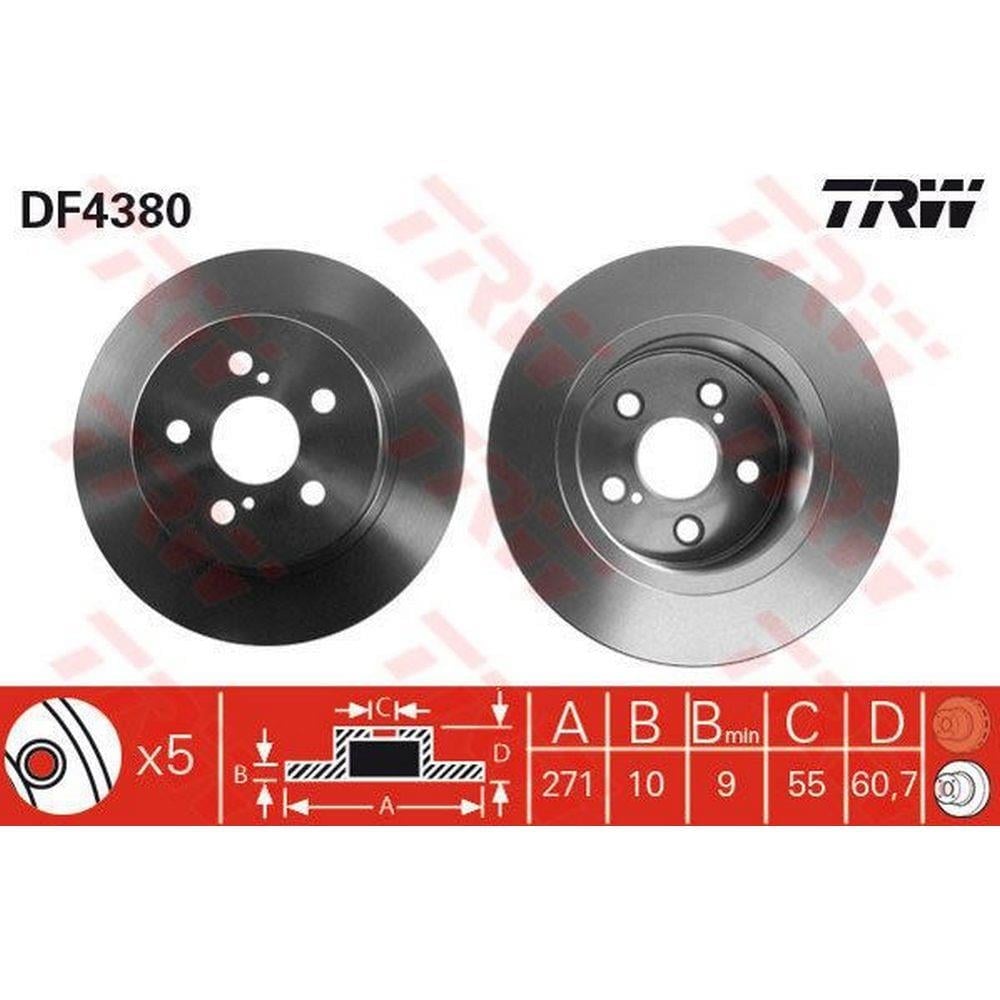 ARKA FREN AYNASI DUZ TOYOTA AVENSIS 1.6 1.8 2.0 VVT I 00>03 (271X5)