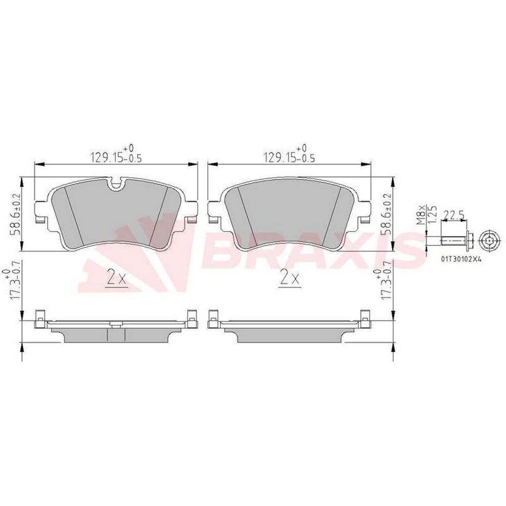 ARKA FREN BALATASI AUDI A4 1.4 TFSI 15>