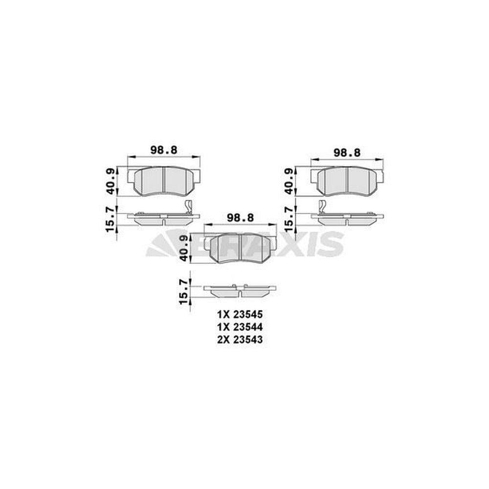 ARKA FREN BALATASI DISK ELANTRA 06-10 / GETZ 02-11 / MATRIX / SANTAFE 01-06 / SONATA 98-05 / SONATA