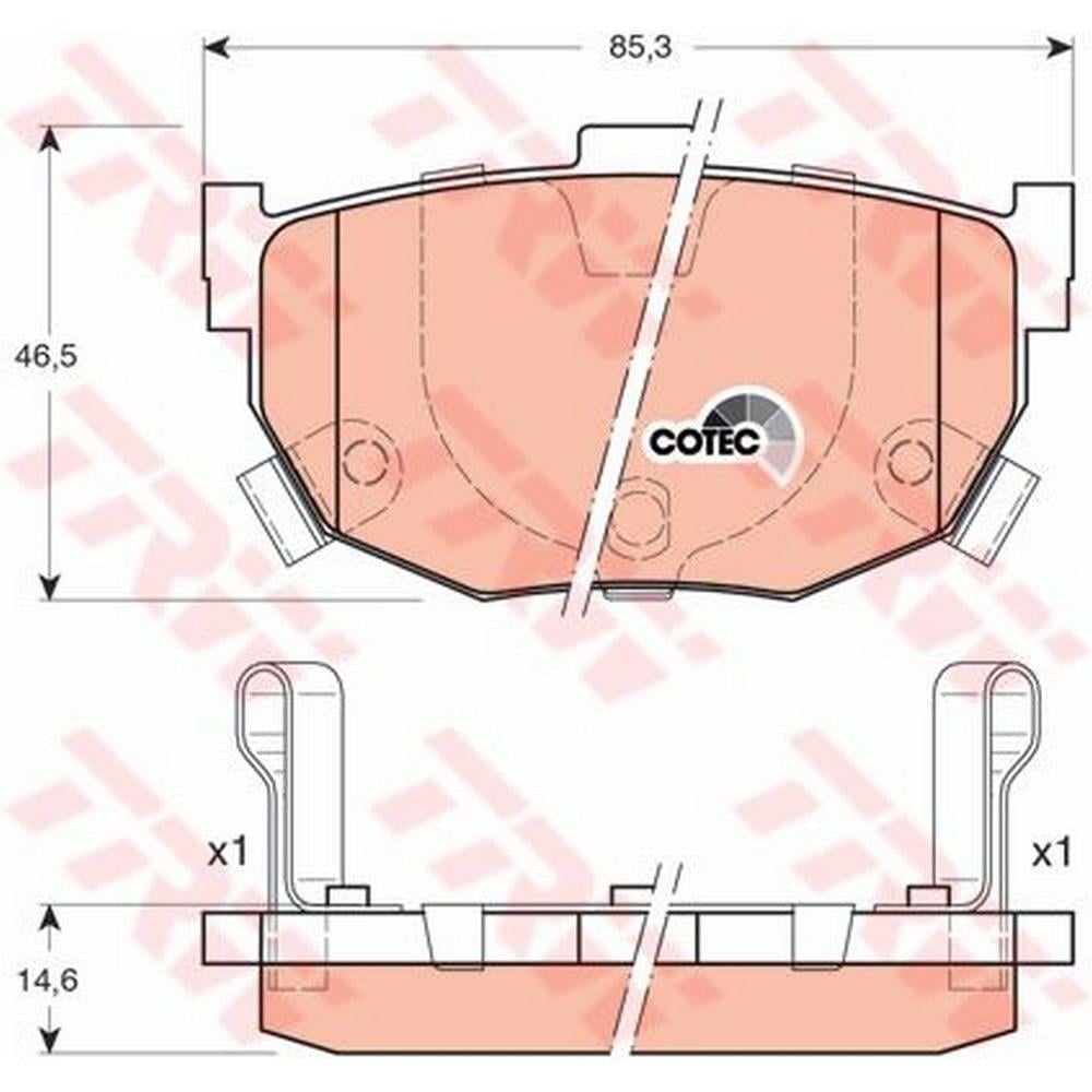 ARKA FREN BALATASI HYUNDAI ELANTRA 1996-2006 KIA CERATO 2004->
