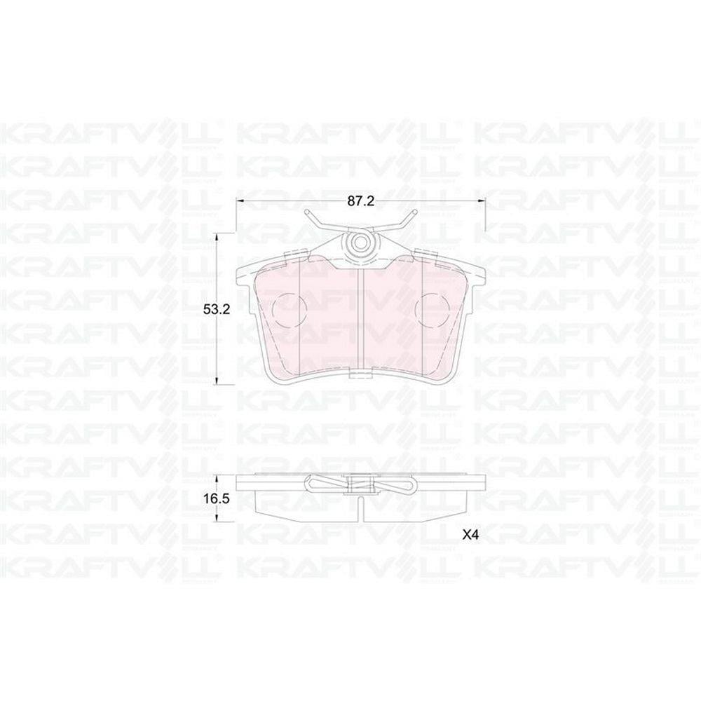 ARKA FREN BALATASI P308 SW P307 1,4 16V / 1,6 16V / 2,0 / 1,6HDI / 2,0HDI 09 / 07> PARTNER TEPEE C4 