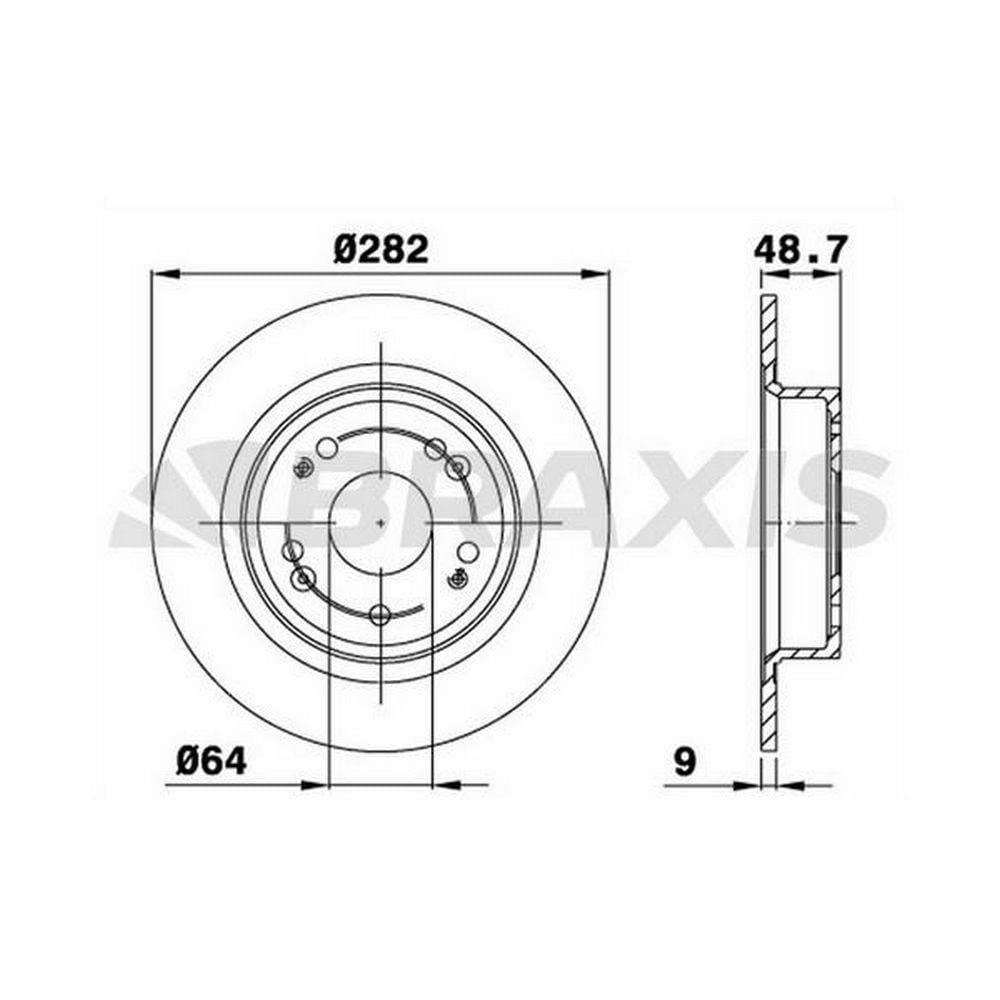ARKA FREN DISK AYNASI DUZ HONDA ACCORD 09-14 (282X5)