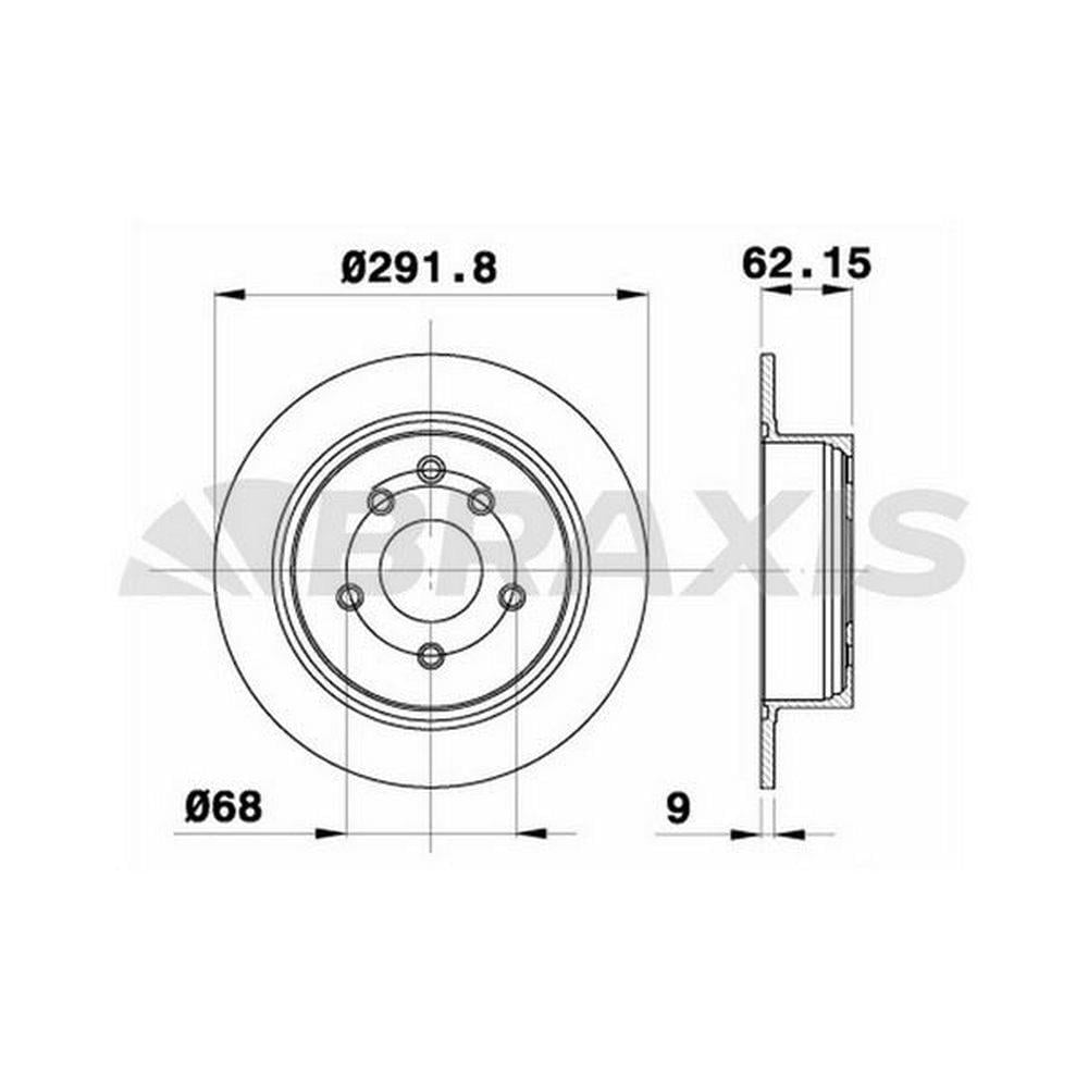 ARKA FREN DISK AYNASI DUZ NISSAN QASHQAI 07-12 JUKE 10-> (292X5)