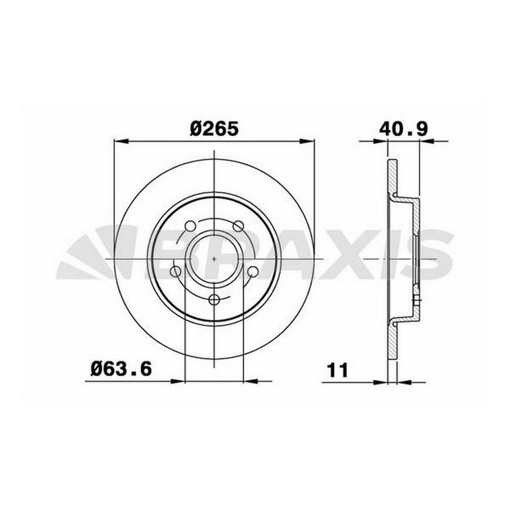 ARKA FREN DISK AYNASI FOCUS II 04 /> FOCUS II C MAX 03>07 C MAX 07 /> 1,6TI 16V / 1,6TDCI / 1,8 MAZD