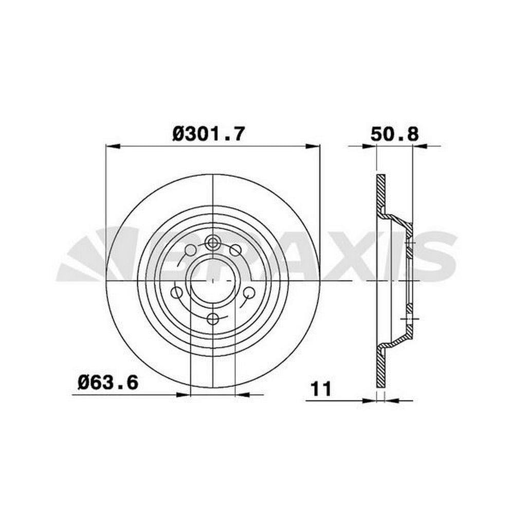 ARKA FREN DISK AYNASI MONDEO IV S MAX GALAXY KUGA 1,6TI / 1,6TDCI / 1,8TDCI / 2,0 / 2,0TDCI / 2,2TDC