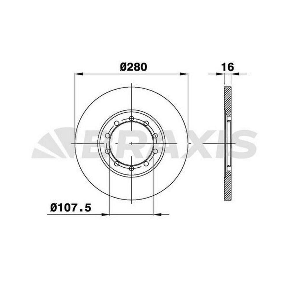 ARKA FREN DISK AYNASI TRANSIT V347 2.2TDCI / 2.4TDCI / 3.2TDCI 06>14 A.CEKER+ABSLI