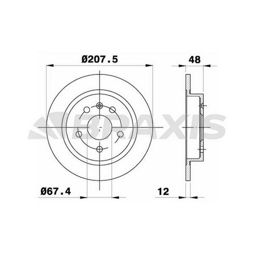 ARKA FREN DISKI 16 INCH INSIGNIA A 1,4 1,6 1,8 2,0 08 >