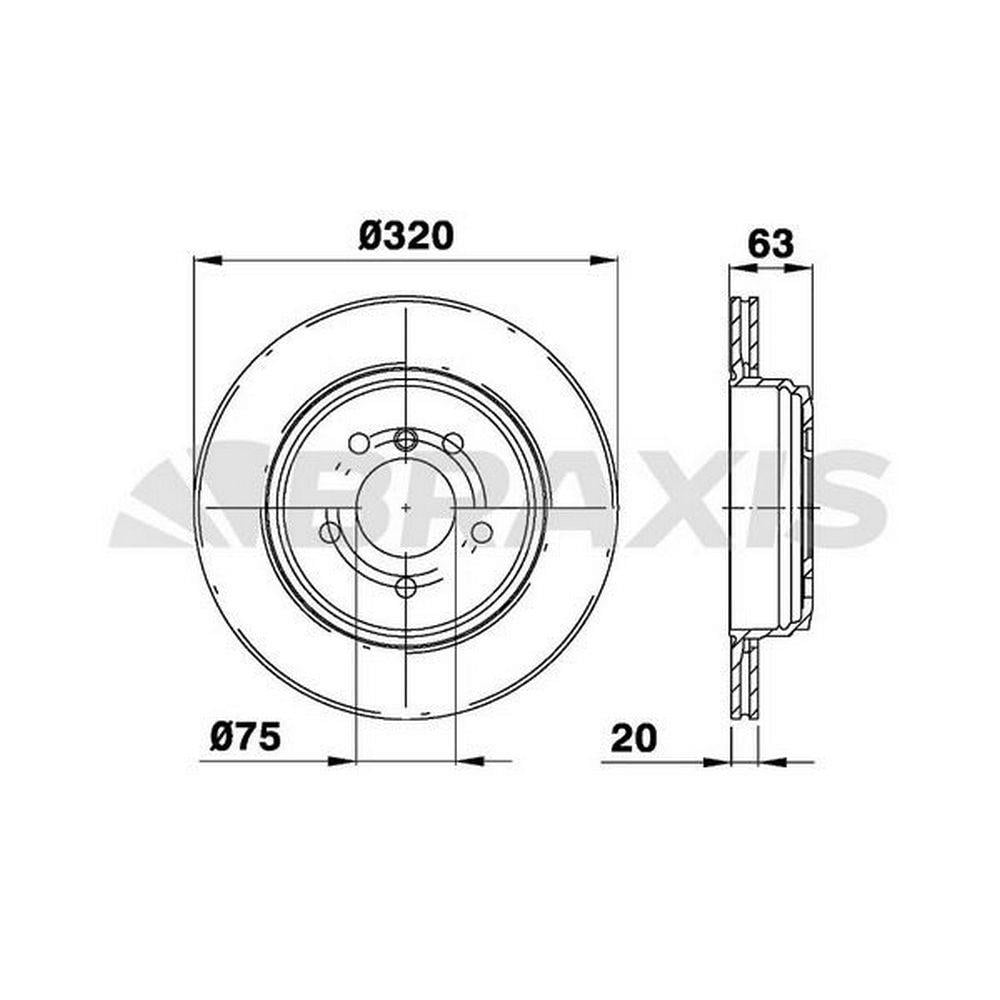 ARKA FREN DISKI BMW E60 E61 320MM