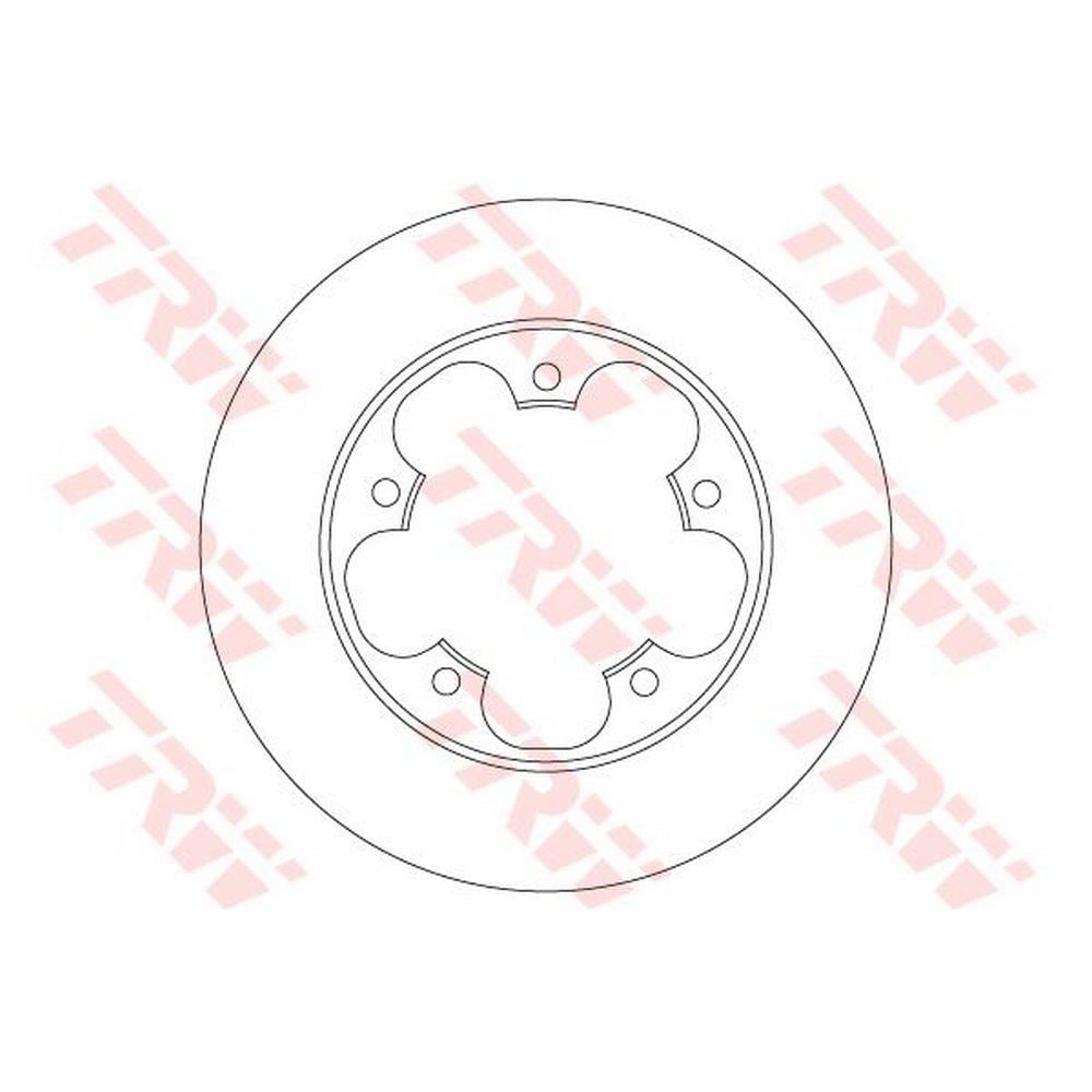 ARKA FREN DISKI TRANSIT V363 TEK TEKER ARKADAN CEKISLI DUZ 308MM 5 BIJON 14> 