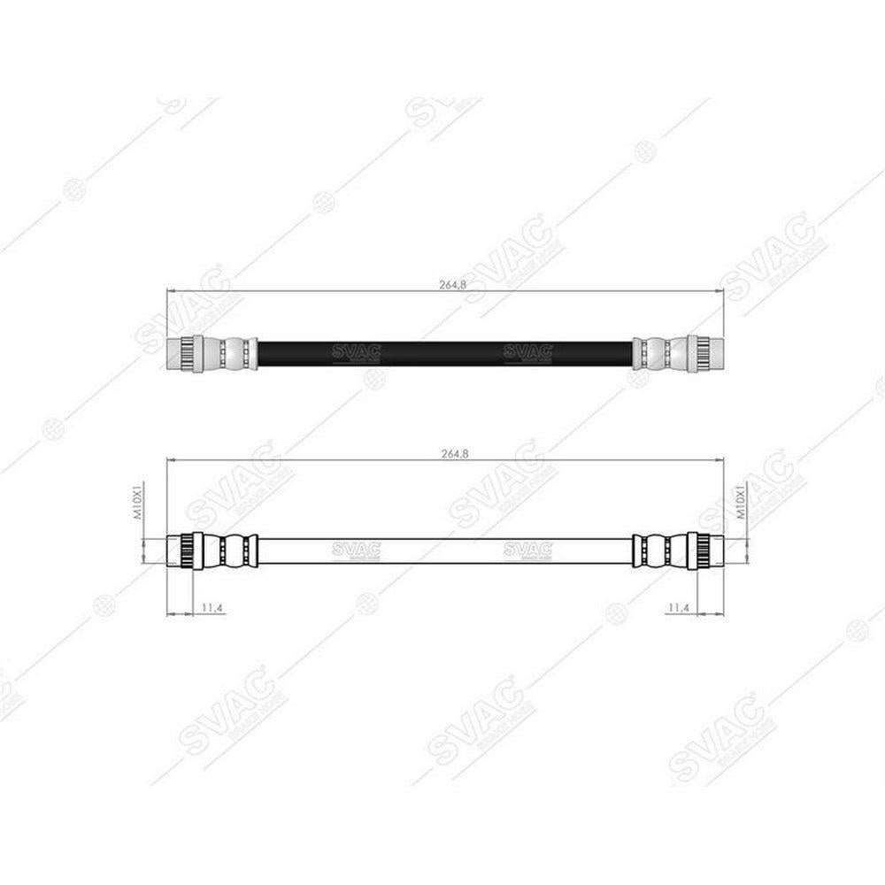 ARKA FREN HORTUMU SAG / SOL R19 R9 P206 P206 SW P206+ (T3E) PLUS 1,4 8V 1,4HDI 
