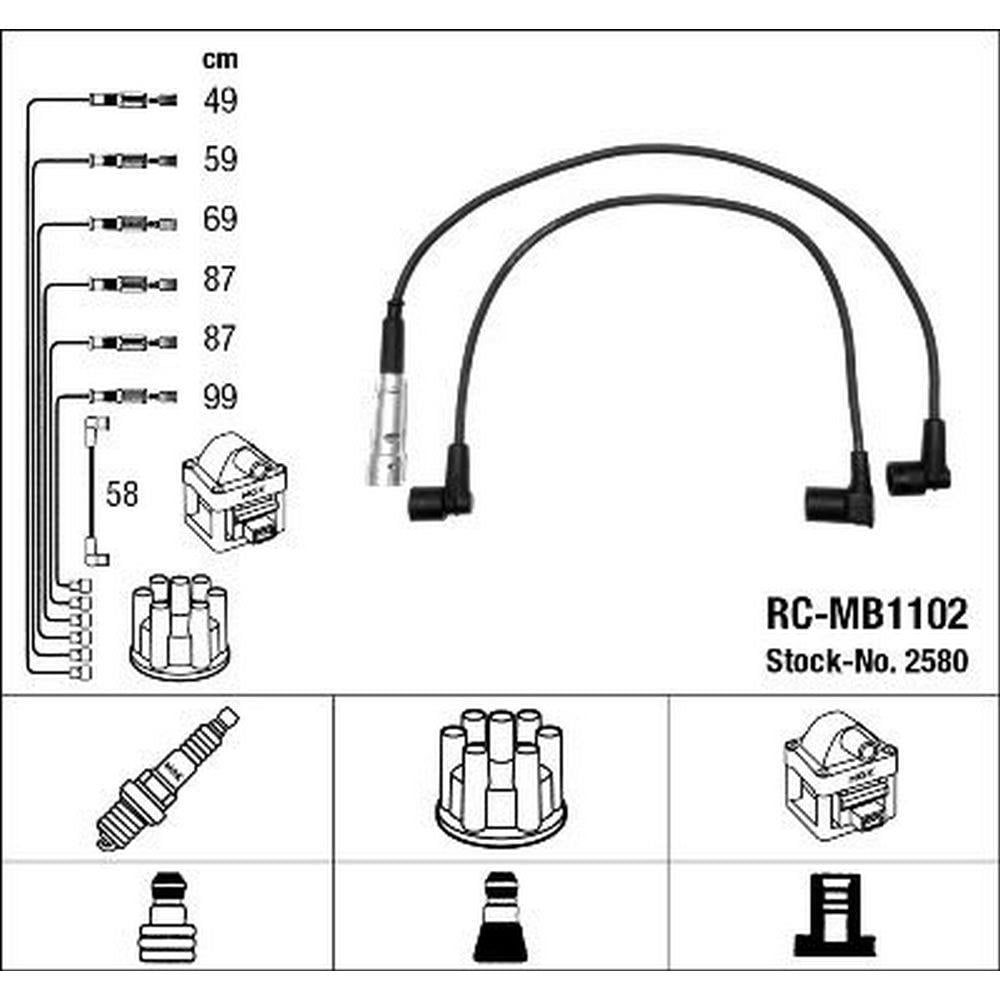 ATESLEME KABLOSU SETI (85­RC-MB1102) W126 79>85 W460 79>89 R107 74>85