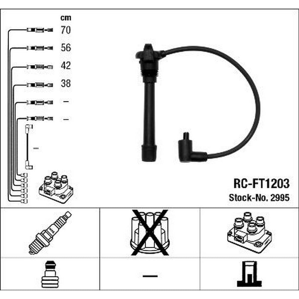 BUJI KABLO TAKIMI FIAT ALBEA PALIO BRAVA BRAVO PUNTO MAREA 1.2 16V 98> LANCIA Y 1.2 16V 00>