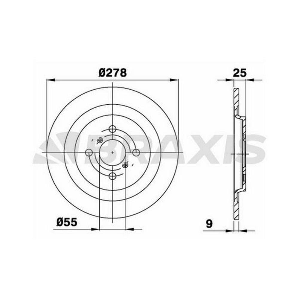FREN DISKI ARKA YARIS 05>13 FRANSIZ DUZ 278MM
