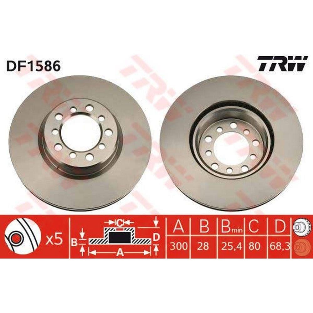 FREN DISKI ON S-CLASS W126 85>91 C126 85>91