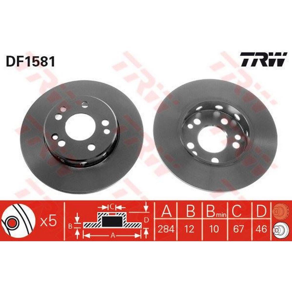 FREN DISKI ON W124 85>93 S124 86>93 C124 87>92