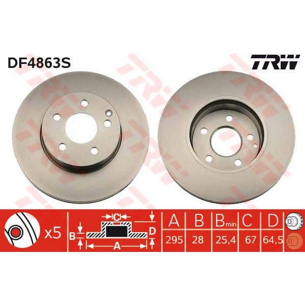 FREN DISKI ON W204 07>14 S204 07>14 C204 11> W212 09>15 S212 09>16 A207 10>16 R172 11>