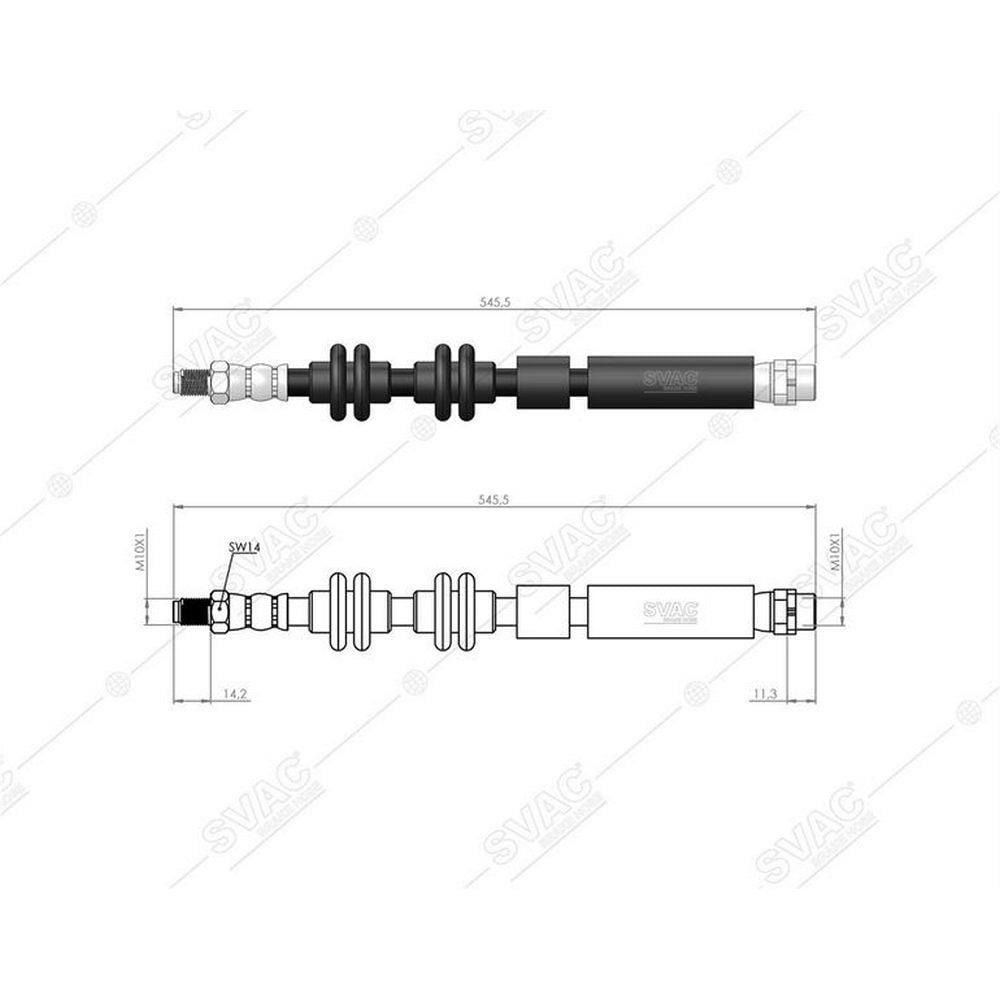 FREN HORTUMU ON (545mm) BMW E81 E87 E88 E82 E90 E91 E92 E93 Z4 E89 04>13
