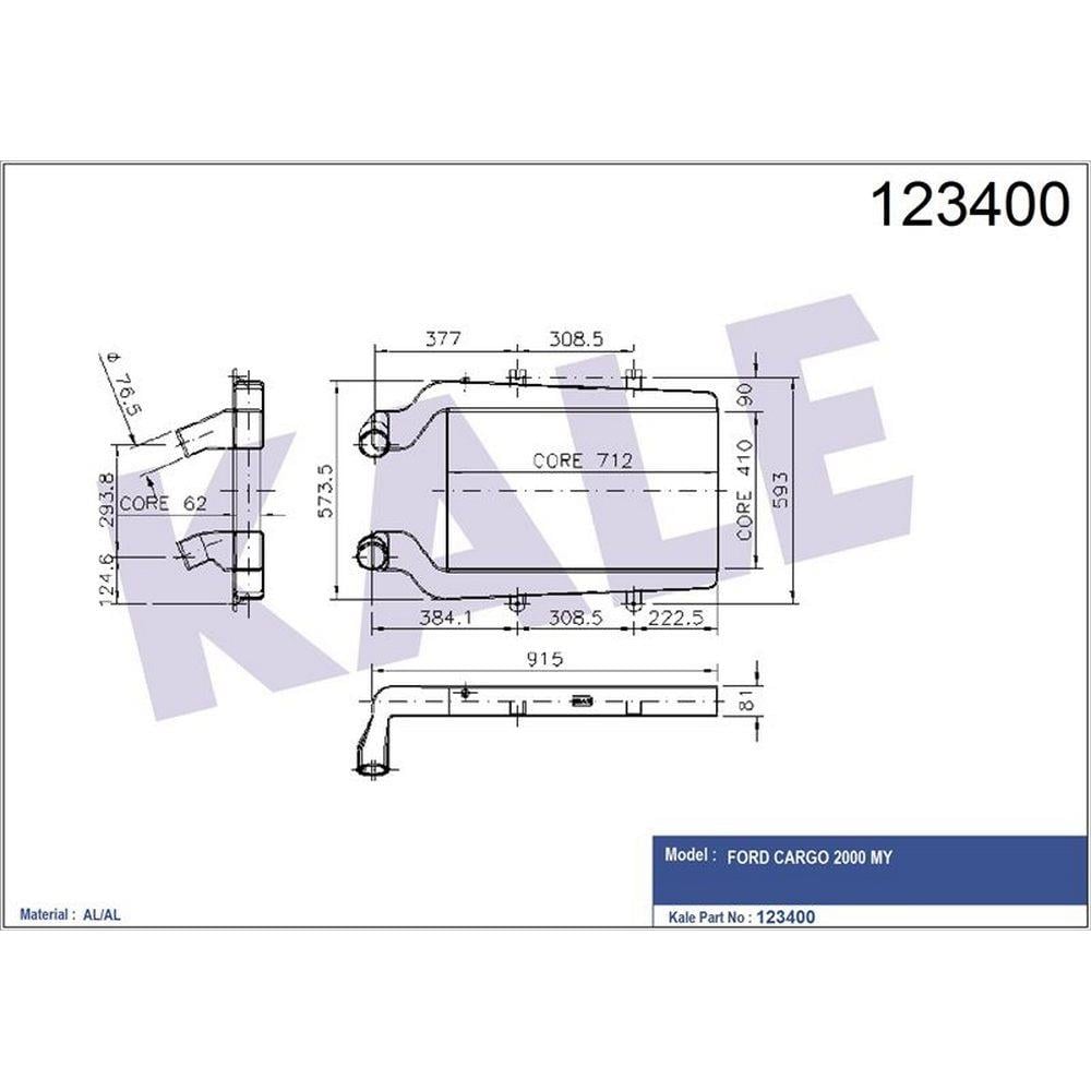 INTERCOOLER (HAVA RADYATORU) - FORD CARGO / 2527-2532 (AL / AL)
