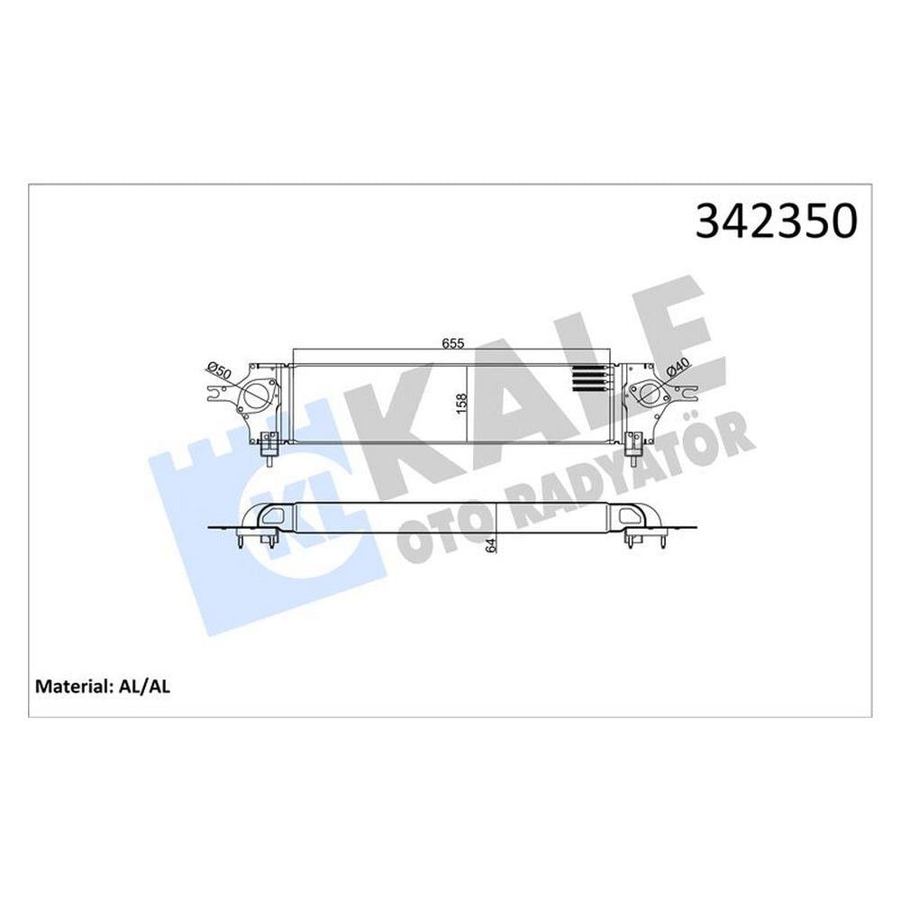 INTERCOOLER RADYATOR QASHQAI 1,5 2,0 DCI 2007> 650×165×50