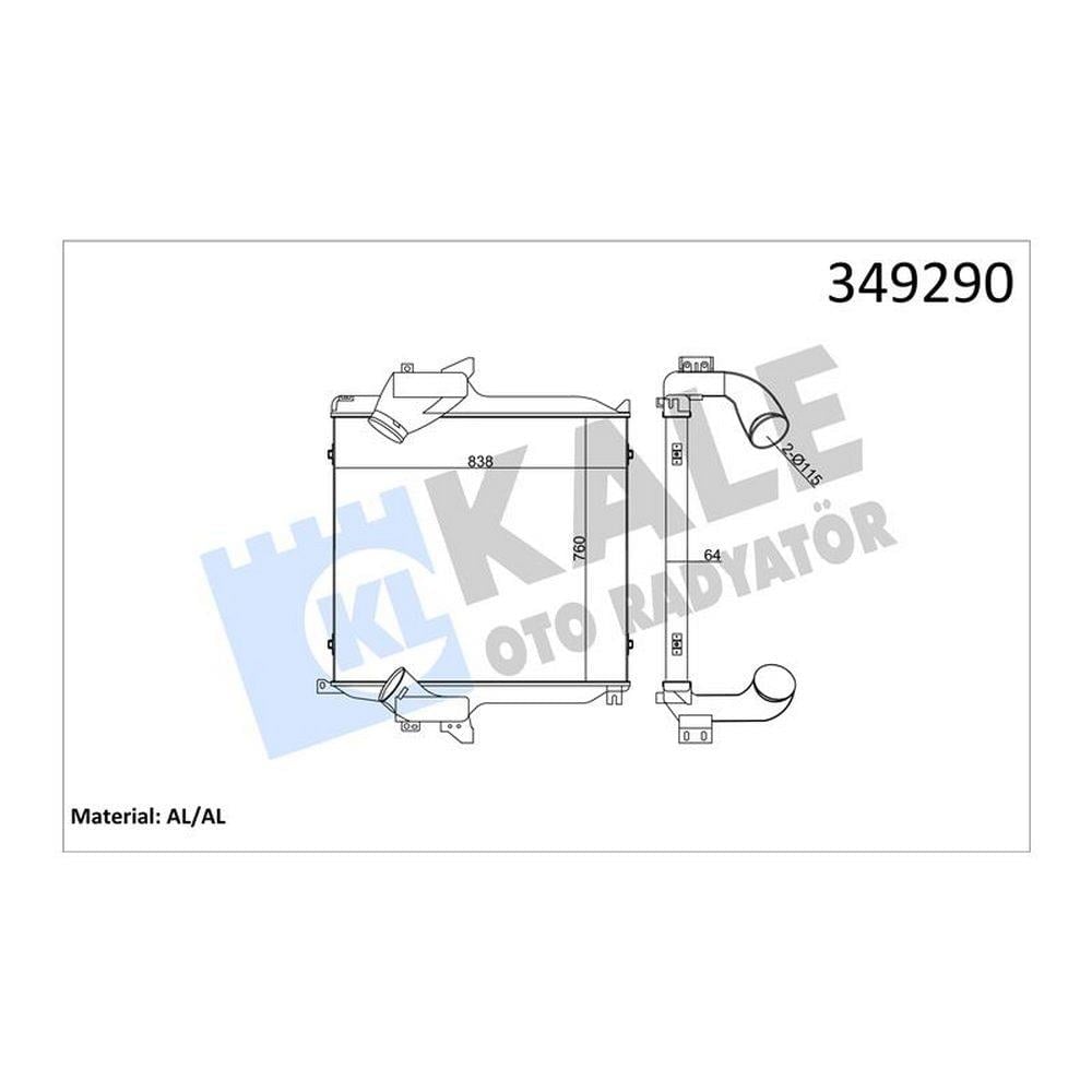 INTERCOOLER RADYATORU MERCEDES BENZ ACTROS MP2 3 1841 1844 1848 1850