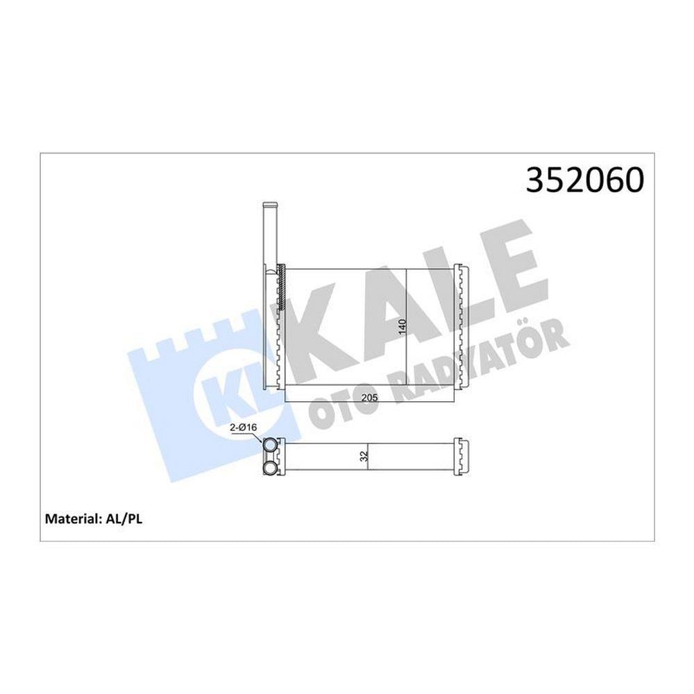 KALORIFER RADYATORU FORD FIESTA 89>95 91>96