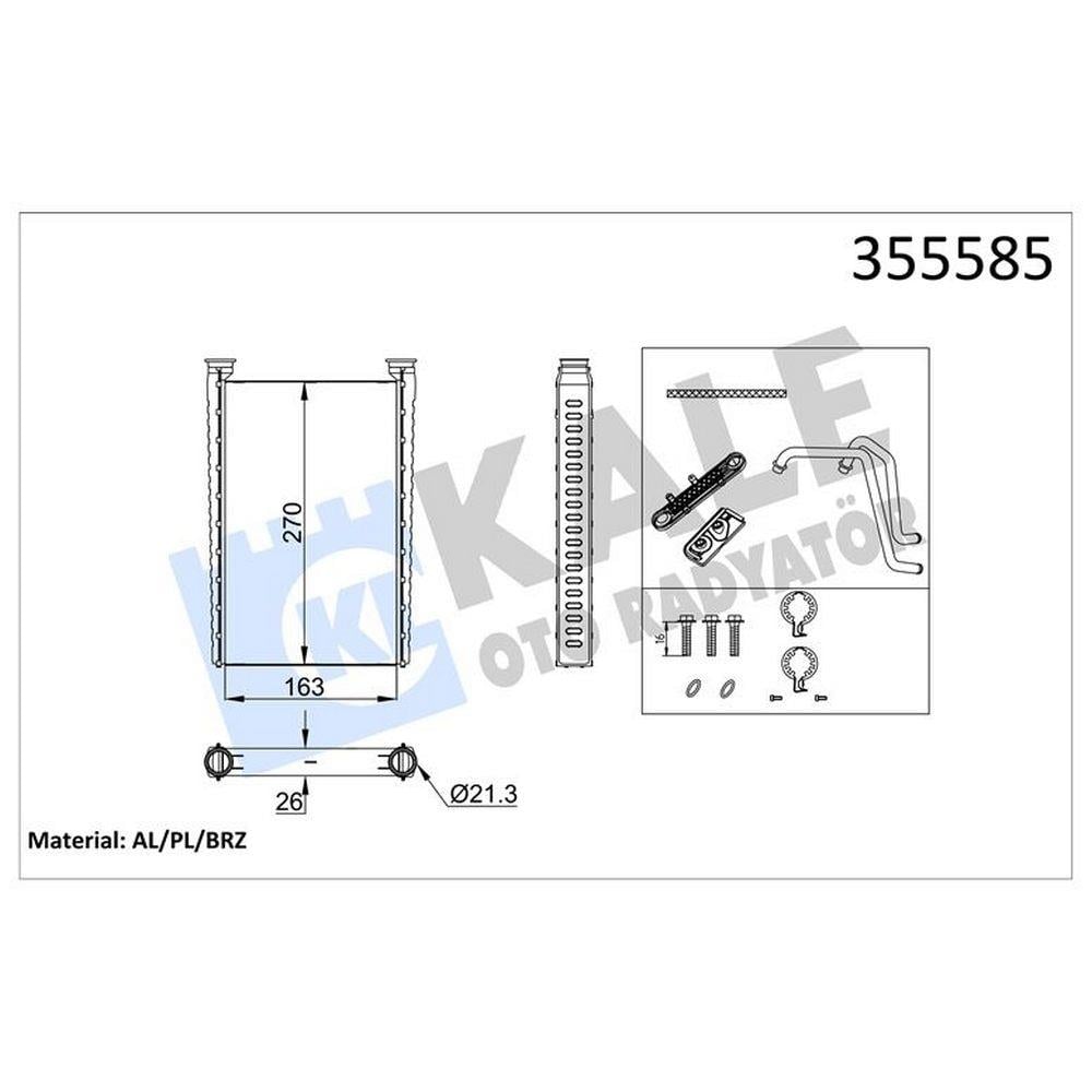 KALORIFER RADYATORU MERCEDES ACTROS MP4-MP5 / ANTOS / AROCS / ATEGO 3 EURO 6