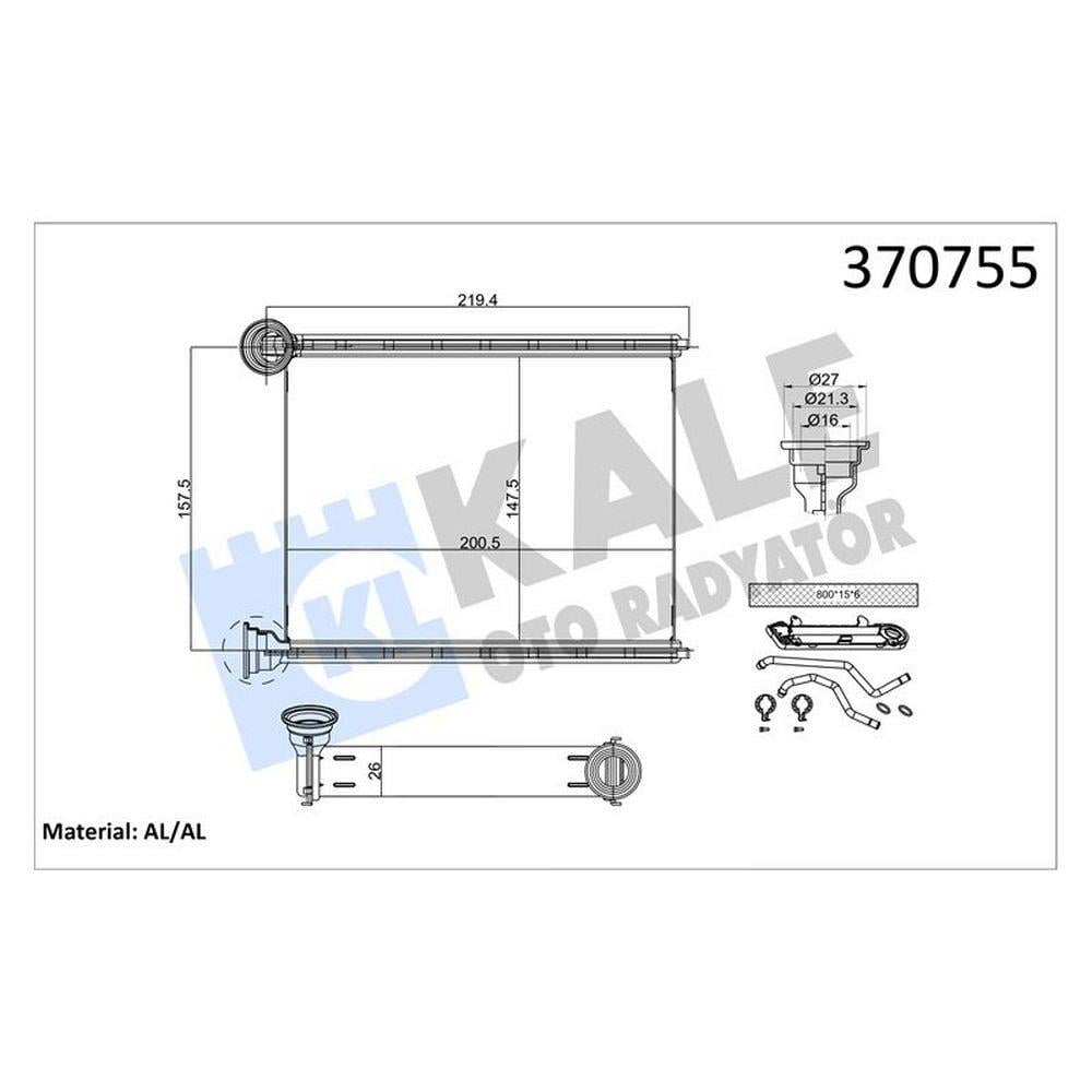 KALORIFER RADYATORU ML-CLASS W166 11>15 GLE-CLASS C292 15>19