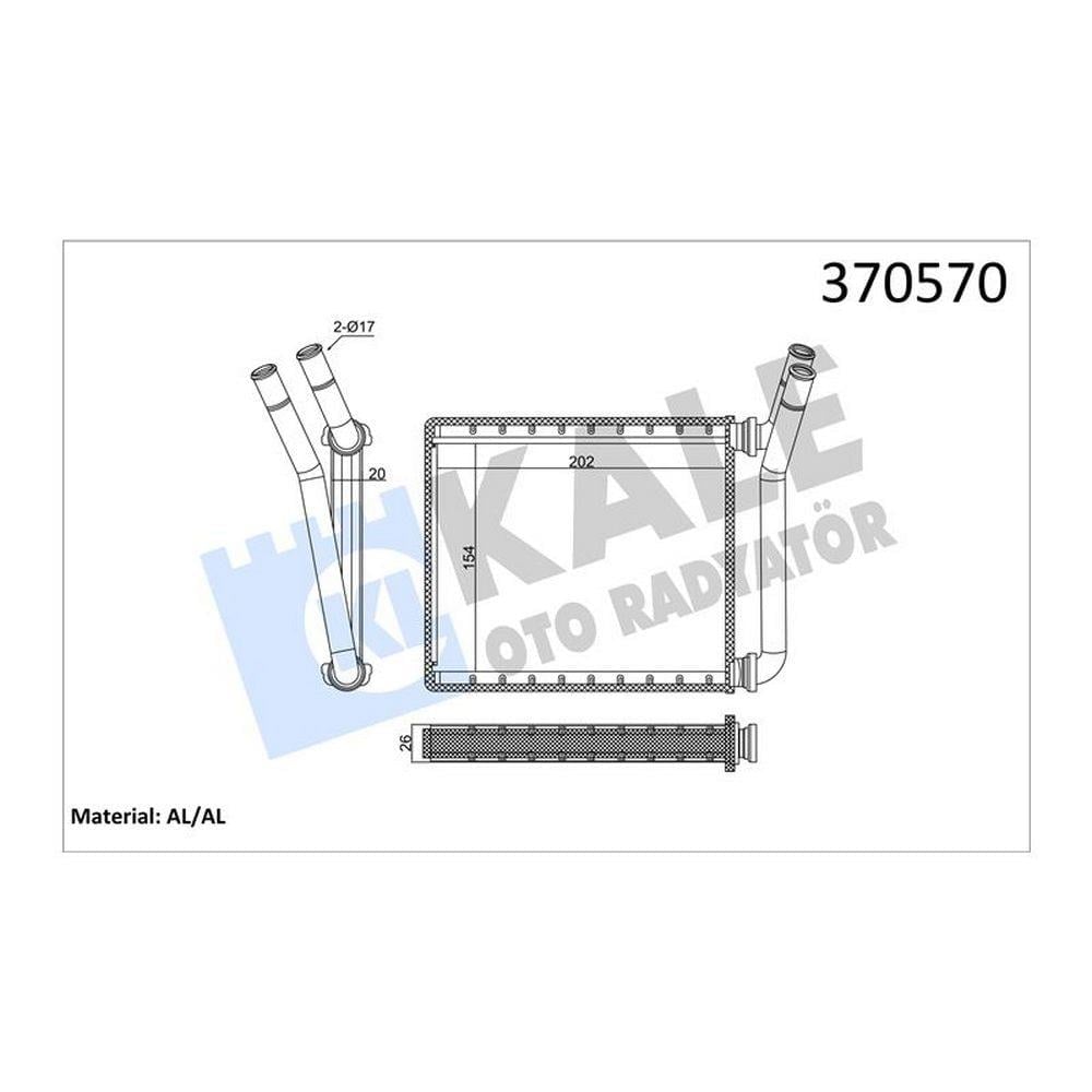 KALORIFER RADYATORU TOYOTA HILUX 06-15 ( 153X205X20 )