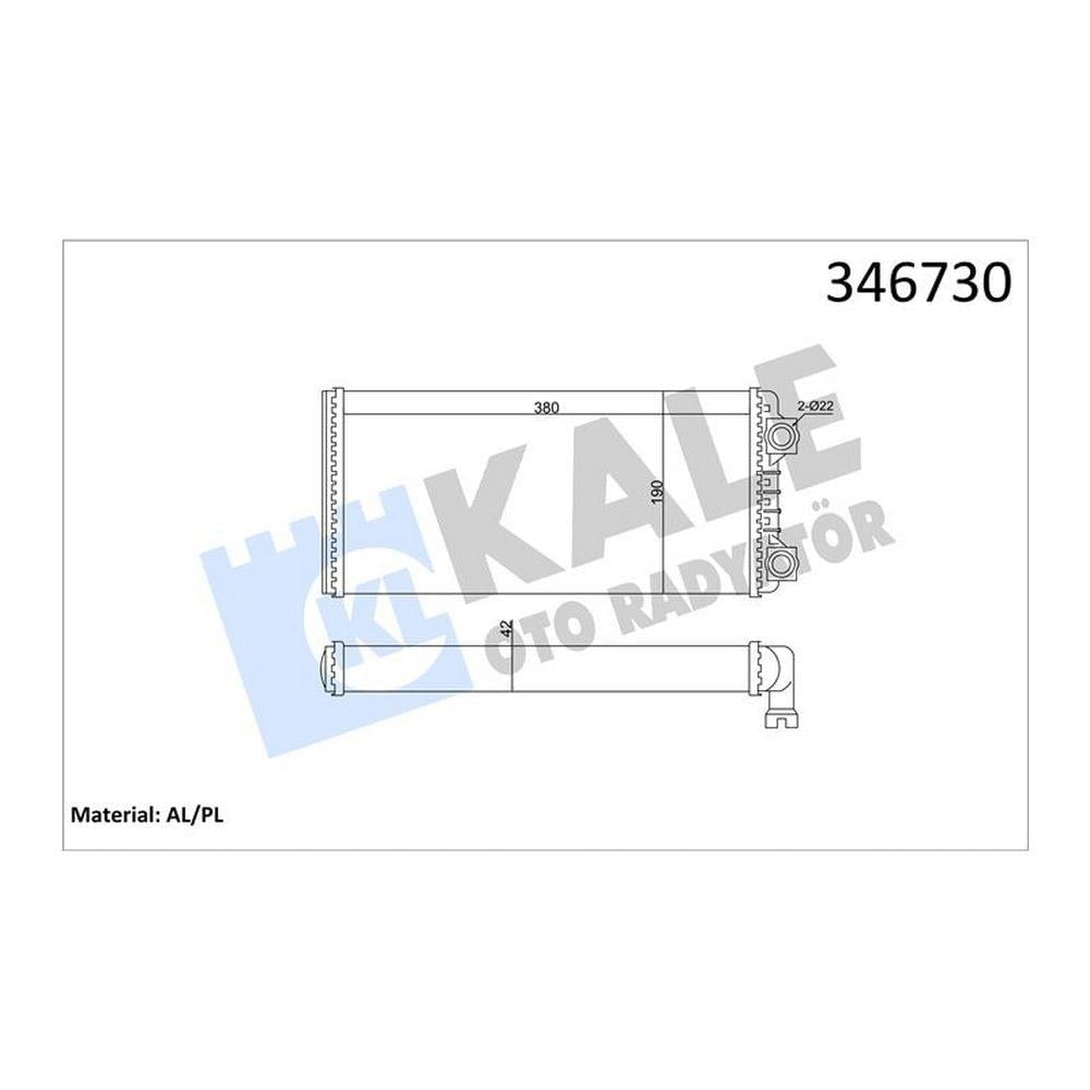 KALORIFER RADYATORU VOLVO FH 12 / FH 16 / FM 7 / FM 9 / FM 10 / FM 12 / NH 12