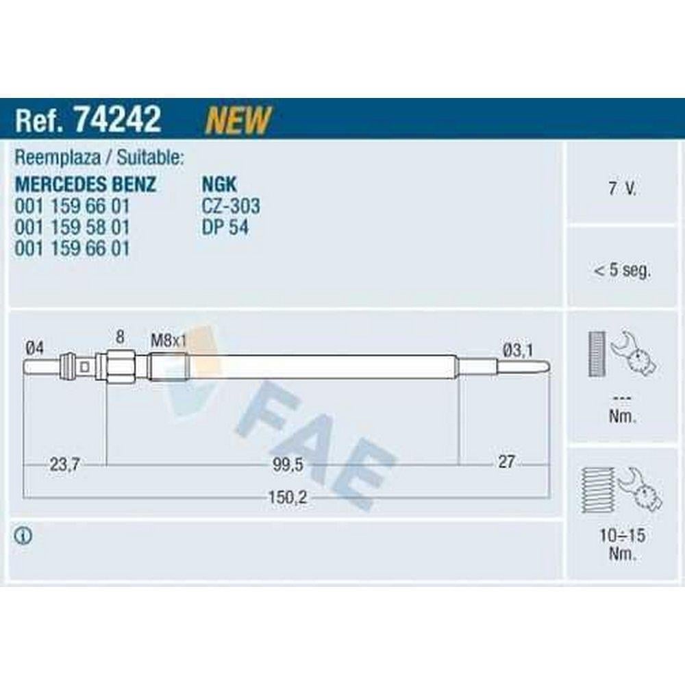 KIZDIRMA BUJISI W169 04>12 W204 09>14 W205 14>18 W212 09>16 W447 14> SPRINTER 09>