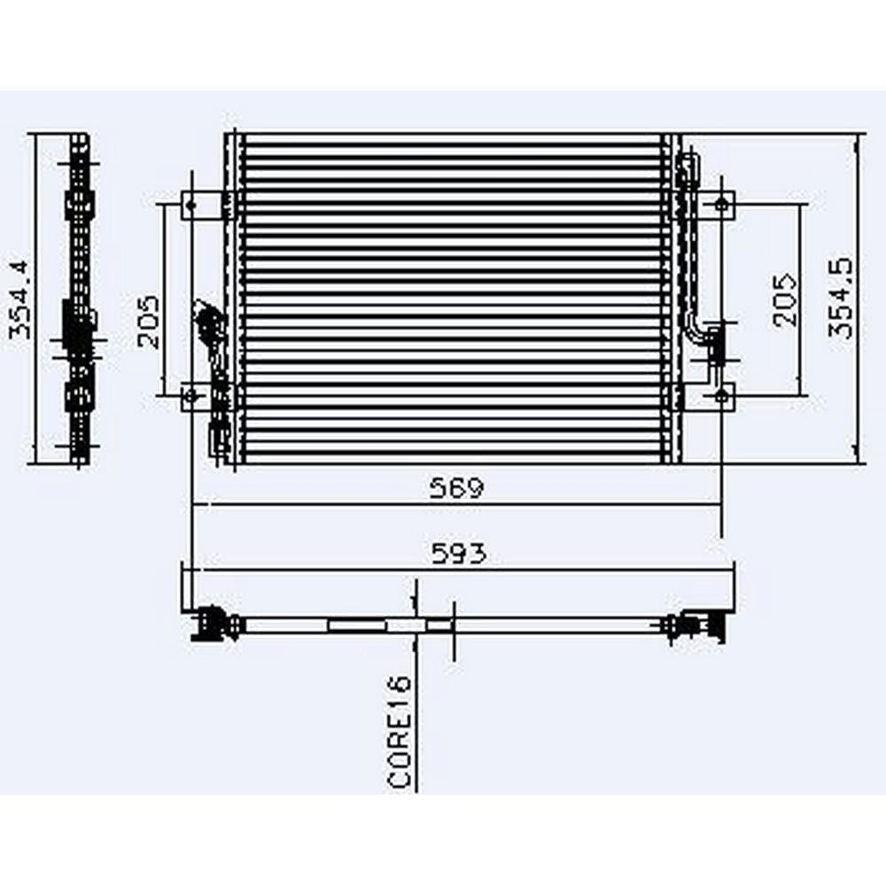KLIMA RADYATORU   ALBEA 1.2 / 1.3 / 1.6 (1 SIRA ALB)