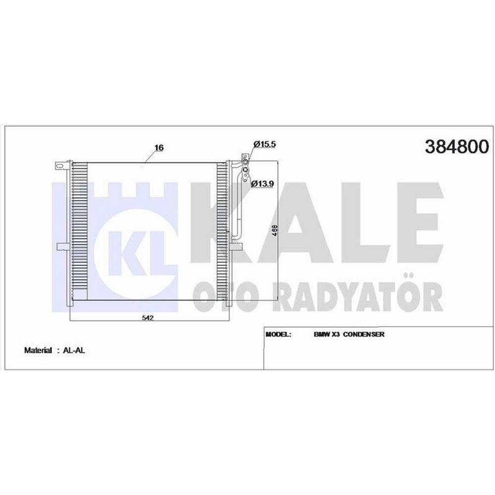KLIMA RADYATORU BMW X3 E83 N46 M54 N52