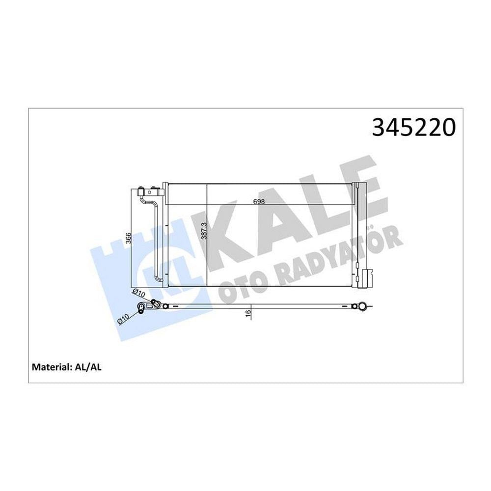 KLIMA RADYATORU FOCUS III 1.6TI  16V /  11 /> C MAX GRAND C MAX 1.6TI 16V 10 /> BENZINLI