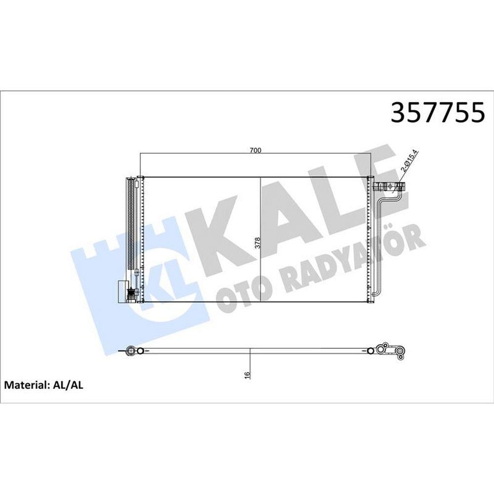 KLIMA RADYATORU FOCUS III 1,6 16V /2,0TDCI 11/-> C MAX - GRAND C MAX 1,6 16V 10/->