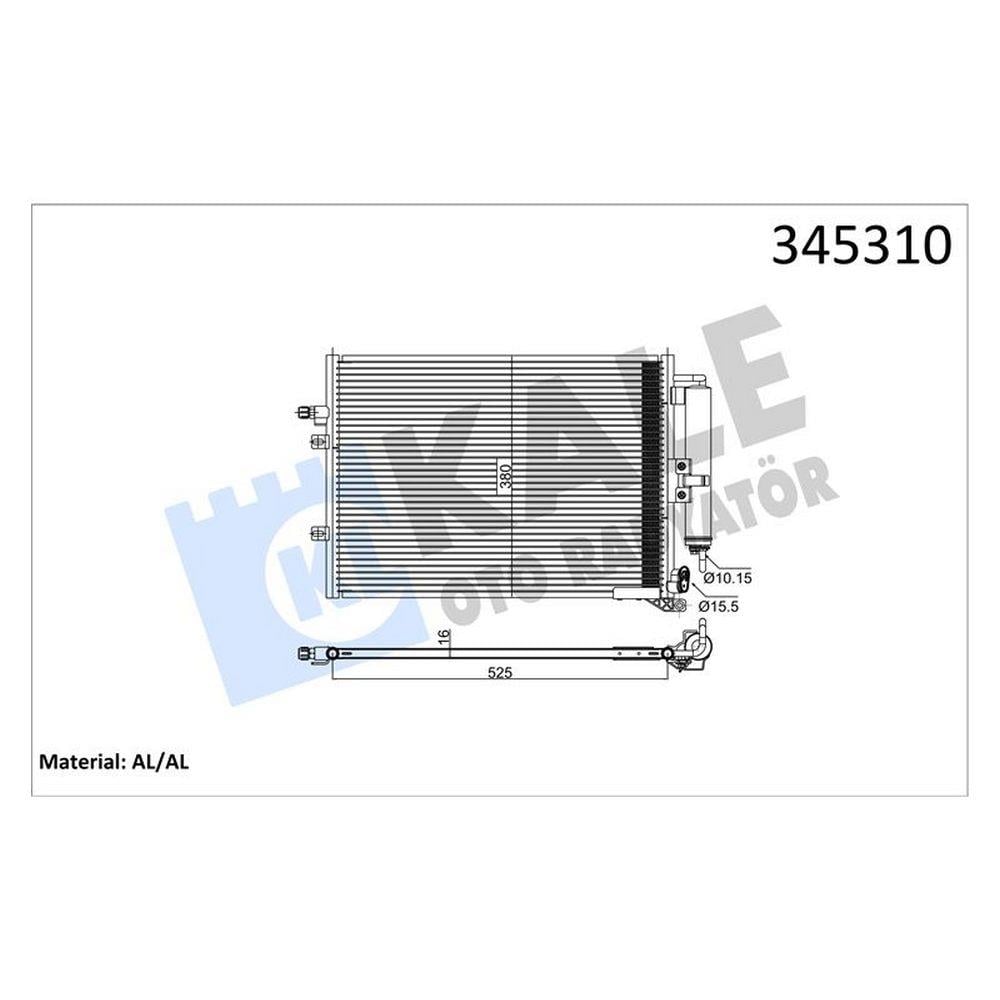KLIMA RADYATORU (KONDANSER) CLIO III MODUS 1.5DCI K 9K