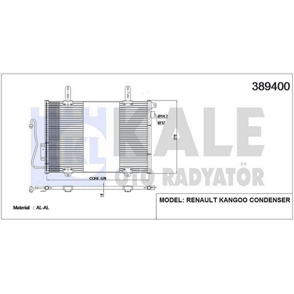 KLIMA RADYATORU (KONDANSER) RENAULT  KANGOO I 1.4 1.5 DCI 1.6 1.9 DTI