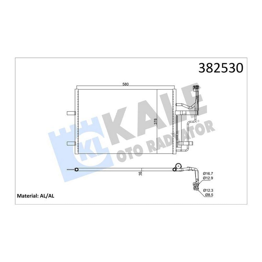 KLIMA RADYATORU MAZDA (3) 1.3 1.6 2.0MZR-CD 03<09 ; (5) 1.8 2.0 2.0CD 05<10 KURUTUCU ILE [BRAZING AL