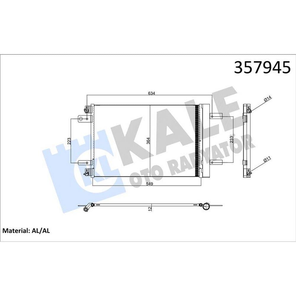 KLIMA RADYATORU P308 P3008 P508 P5008 PARTNER EXPERT TRAVELLER  1.5 1.6 2.0 BLUEHDI / COMBO E GRANLA